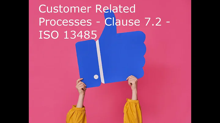 Understanding Quality Management Systems - ISO 13485 - Clause 7.2 - Customer Related Processes
