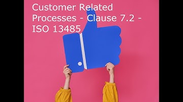 Understanding Quality Management Systems - ISO 13485 - Clause 7.2 - Customer Related Processes
