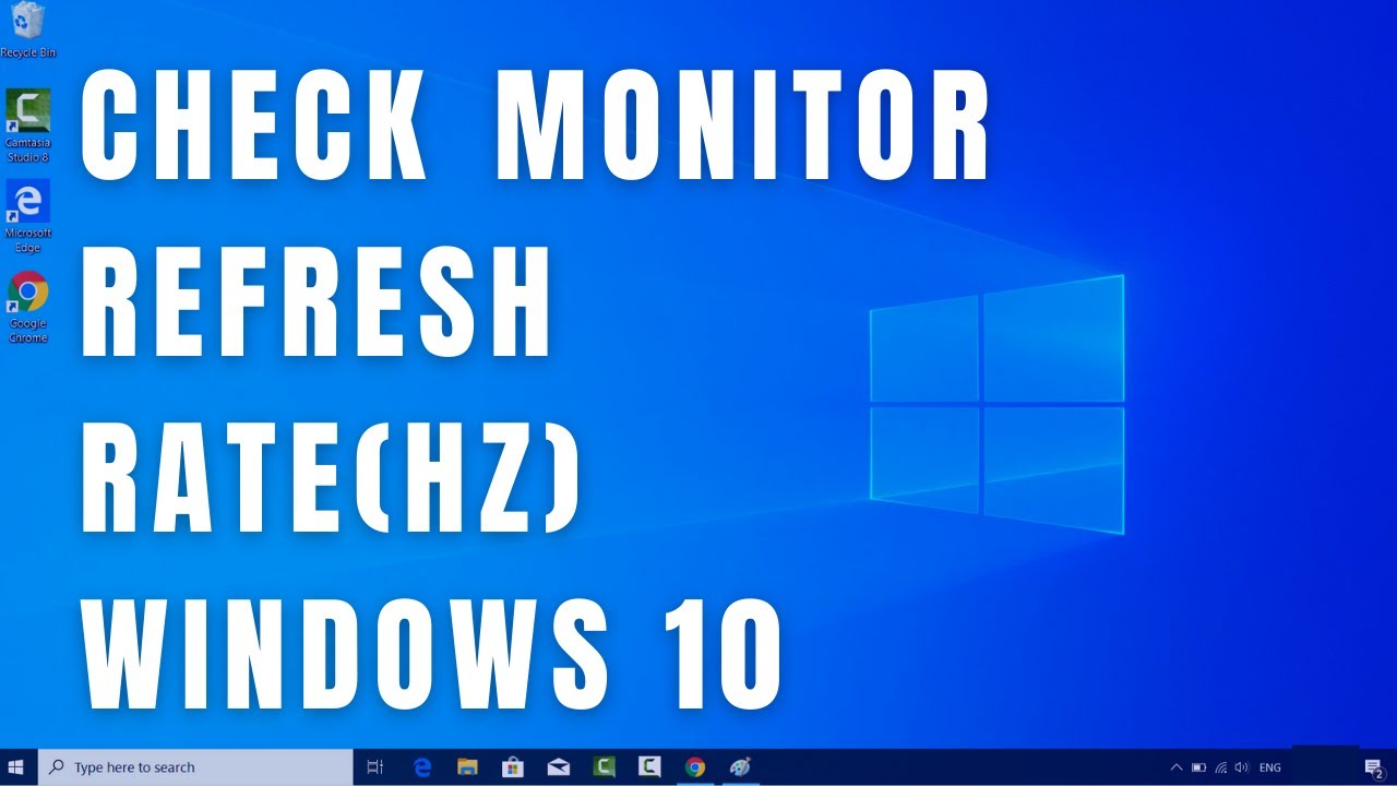 How To Find Monitor Refresh Rate HZ On WINDOWS 10 Check Hertz Of A 
