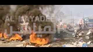 العراق: استشهاد شرطي عراقي وإصابة 33 آخرين خلال تظاهرات في الناصرية