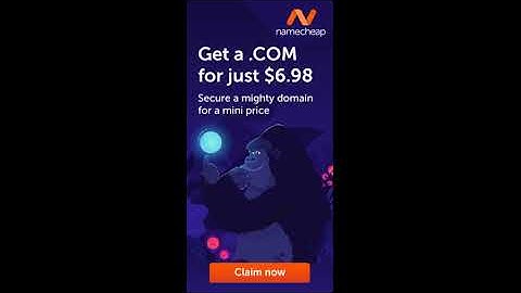Get a .COM domain at namecheap