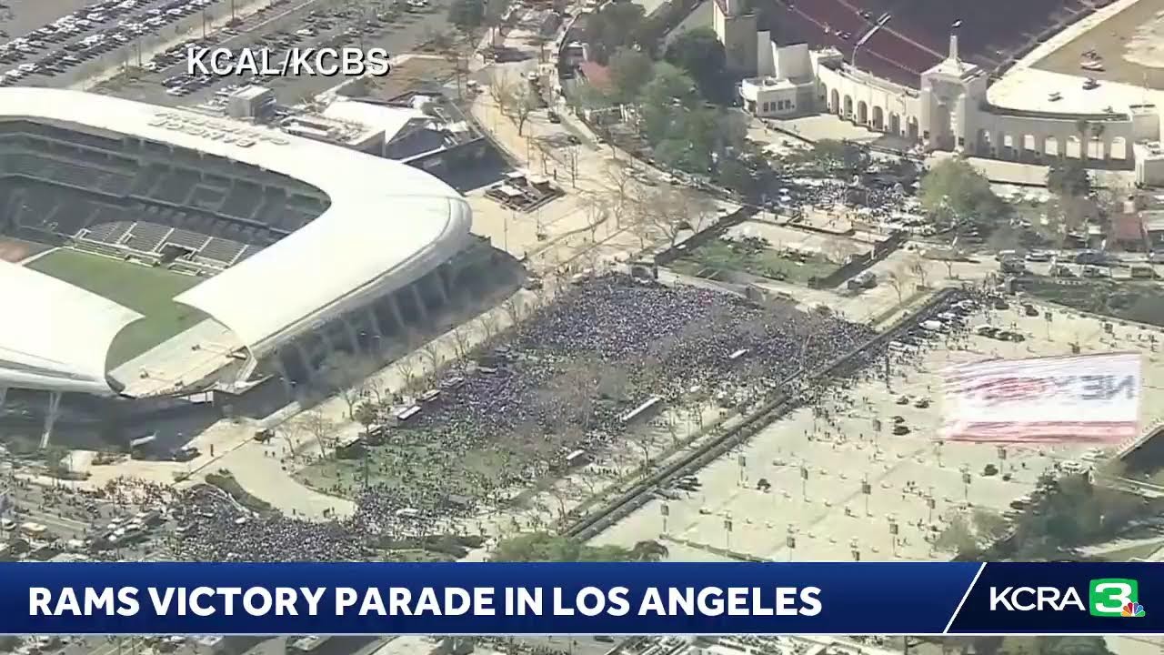 LIVE | The Los Angeles Rams are celebrating Sunday’s Super Bowl win with a victory parade. See mo…
