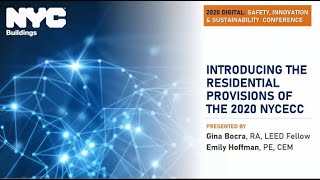 Introducing the Residential Provisions of the 2020 NYCECC