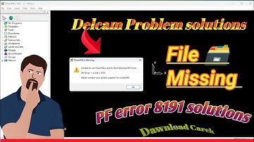 Delcam PAF Error = 4 Line = 8191 Problem  solutions Windows 11 2024 powermill Error = 8191