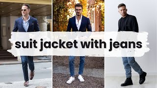 How to Wear a Suit Jacket with Jeans [Outfits for Men] screenshot 3