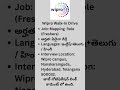 Wipro Walk-in Drive Hyderabad – Mapping Role for Freshers - Bulk Hiring