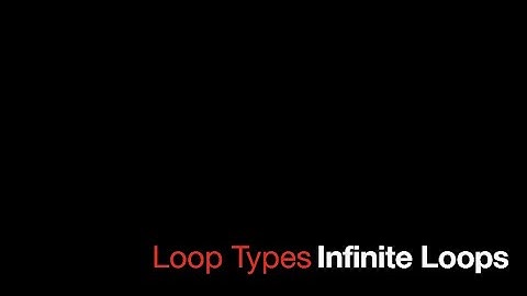Programming Concepts: Infinite Loops