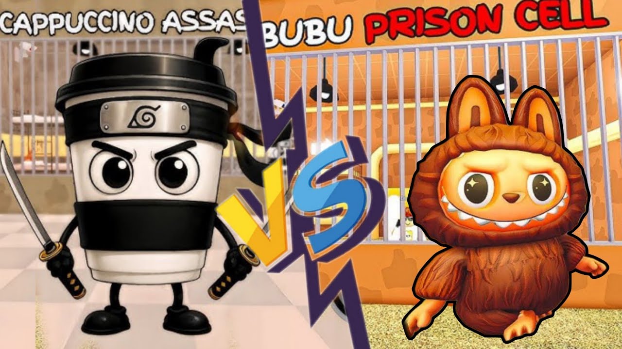 CAPPUCCINO ASSASSINO PRISON RUN! vs LABUBU PRISON RUN! (Obby) 😱 Can Minini Thanos ESCAPE?! #roblox 