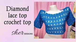 Diamond Lace Cover up crochet top