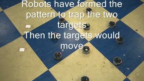 Morphogenetic robotics: swarm robots for mobile target entrapping