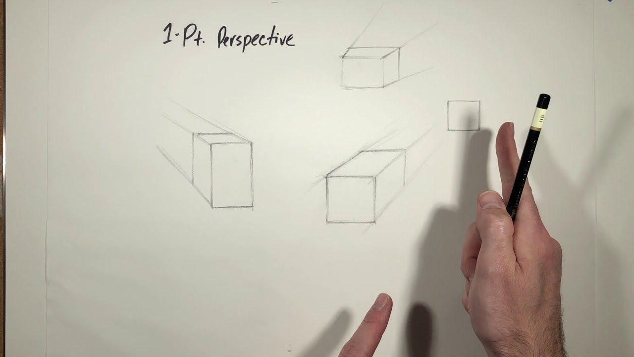 Perspective Drawing - 1-Point Cubes pt. 2 - YouTube