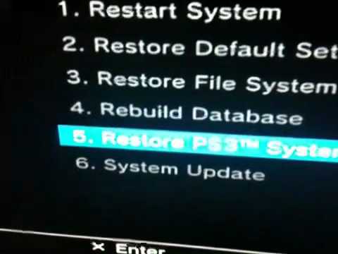 install ps3 ofw 3.55 recovery mode