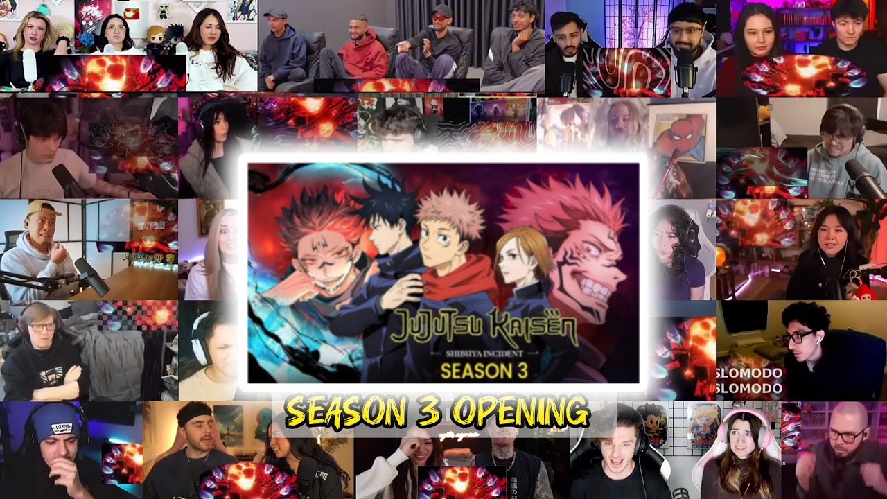 Jujutsu kaisen Season 3 Opening Reaction Mashup - YouTube