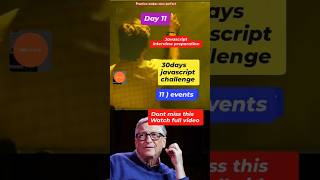 Day 11,Learn javascript 30days challenge #javascript #eventhandling #webdevelopment