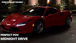 2023 Ferrari F8 Spider Night Drive POV | ASMR