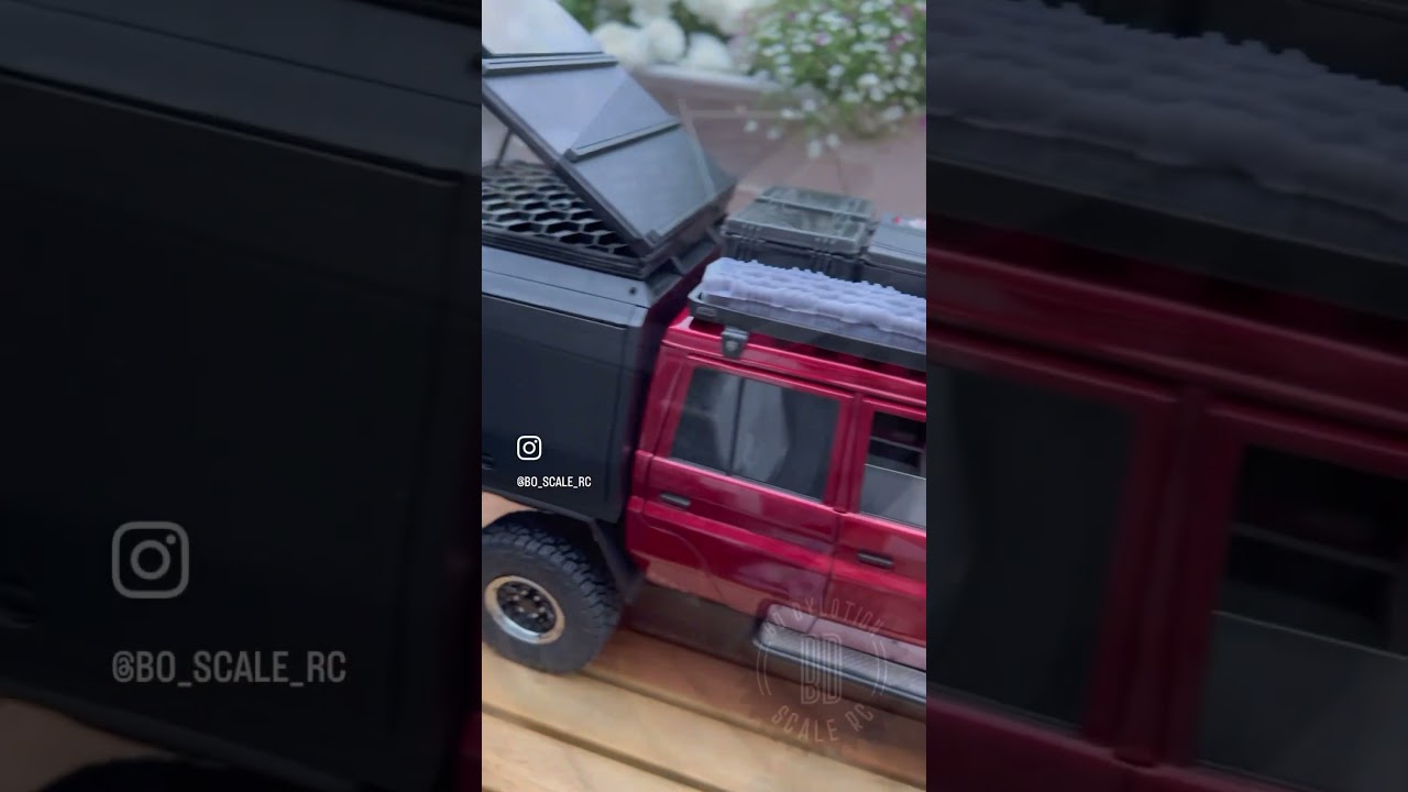 Assembly of ARB mirrors, roof tent.  #shorts #cars #landcruiser #4x4 #rc4wd #79series #overland