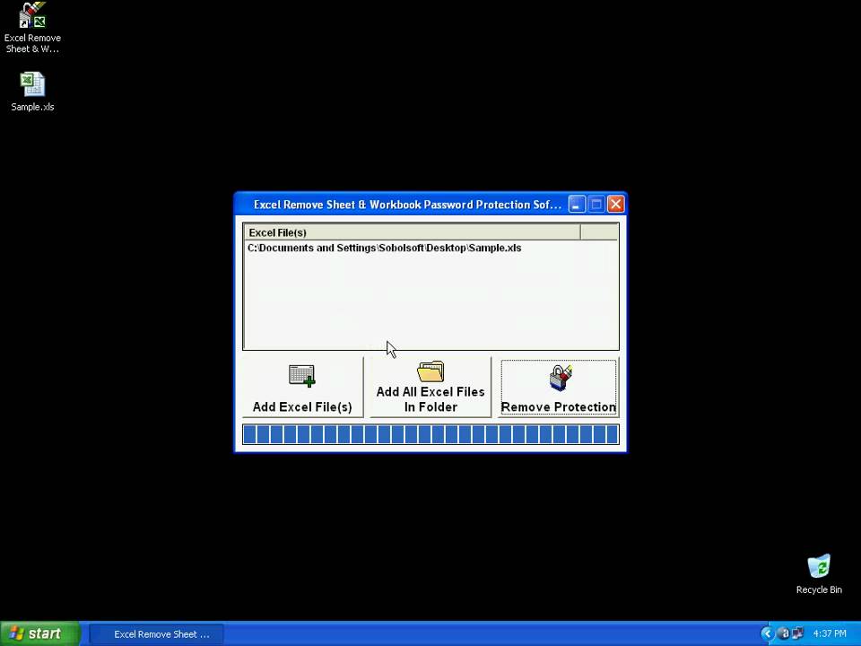 Sobolsoft com How To Use Excel Remove Sheet & Workbook Password Protection Software - YouTube