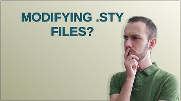 Tex: .sty-bestanden wijzigen?