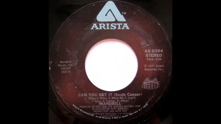 Mandrill  - Can You Get It Suzie Caesar (7' Version)