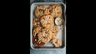 Vegan Cinnamon White Chocolate Butter Pecan Cookies