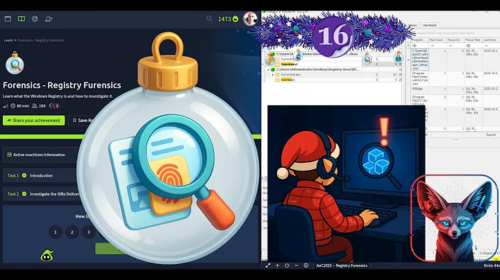 TryHackMe Forensics - Registry Furensics - Advent of Cyber 2025