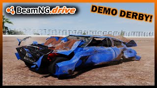 BeamNG.drive MP - DESTROYING EVERY CAR IN DEMO DERBY!