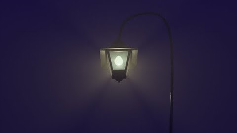 Street lamp post  - part 2  - adding fog   blender tutorial