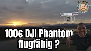 Ich habe für 100€ eine DJI Phantom 4 🚁gekauft. Fliegt sie? Was kann die 10 Jahre alte Technik 🎥?