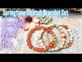 Springtime Stretch Bracelet Set - Curated Bead Box - April 2022