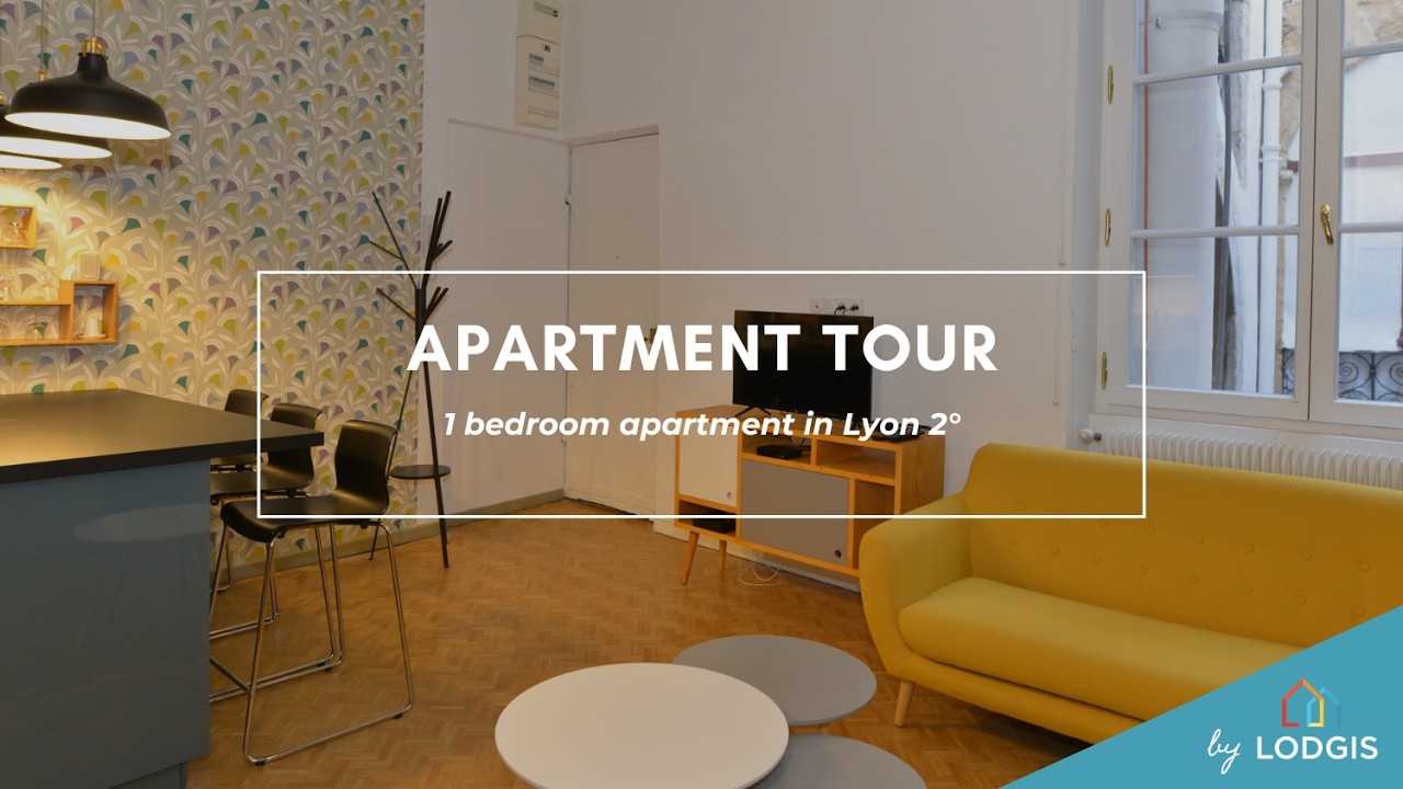 ✅ Location meublée à Lyon 2° - Les Cordeliers ✨ 2 pièces (38.1m²) en vidéo 🔎 Réf. 2L223648