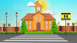 HD free download animated school background - building school | back to bakground