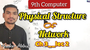 Physical structure of network class 9 || 9th computer ch 3 lec 2 || urdu / hindi