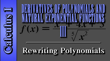 Calculus I: Derivatives of Polynomials and Natural Exponential Functions (Level 3 of 3) | Rewriting