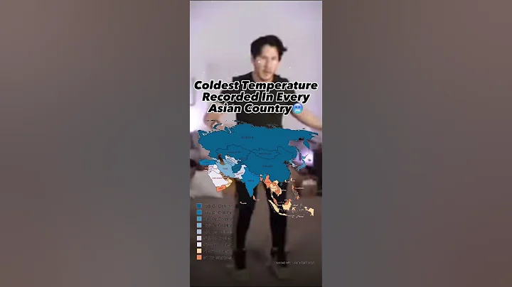 Coldest Temperature Recorded In Every Asian Country🥶 #shorts #cold  #countries #mapping #viral