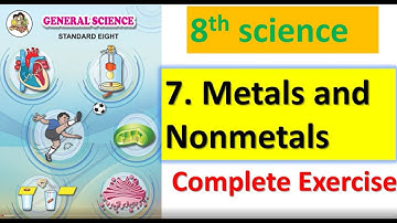 Exercise chapter 7 metals and nonmetals class 8 science  । Workshop metals and nonmetals । Std 8 sci