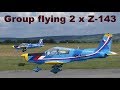 Group flying 2x giant Zlin Z 143, scale RC airplanes, 2019
