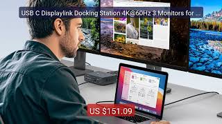USB C Displaylink Docking Station 4K@60Hz 3 Monitors for MacBook M... — Best Deal 2026 | Shop Now!