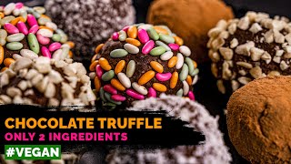 2 Ingredients Chocolate Truffle | Vegan recipe in Hindi | Valentines Day Special Quick Recipe
