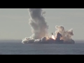 Кадры запуска сразу четырёх ракет «Булава» с подлодки «Юрий Долгорукий»