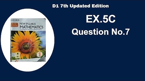 Exercis5CQuestion#1 D1 Updated Edition For O-level students