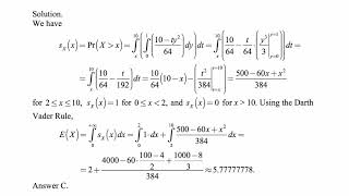 Exam P exercise for March 25, 2018