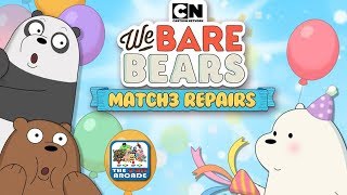 We Bare Bears: Match3 Repairs - A Cellphone Tower being built on their Cave (CN Games) screenshot 5