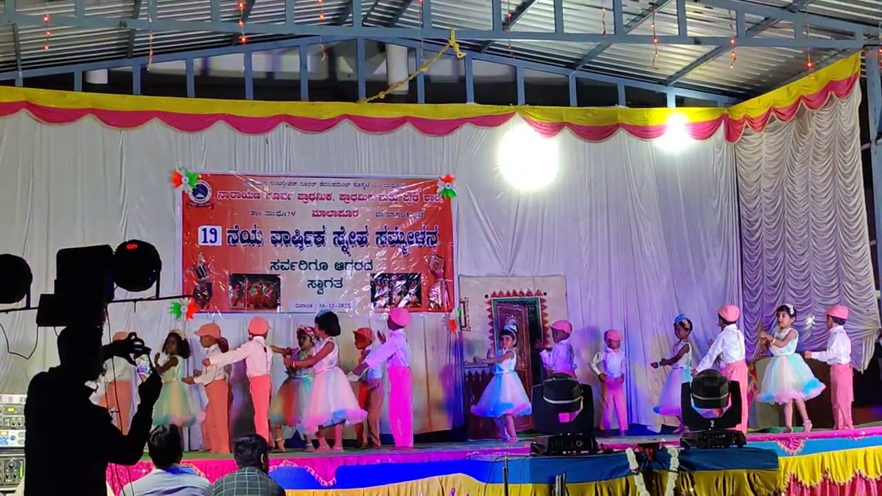 School kids dance in malapur