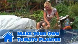 Making your own tomato planter can be accomplished using household items like a milk crate or some old wire fencing. Make your 