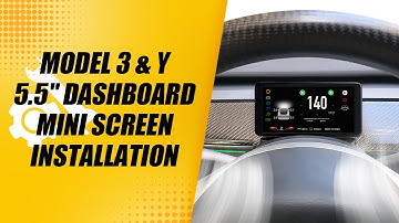Tesla Model 3 & Y 5.5" Dashboard Mini Screen Heads-up Display installation tutorial
