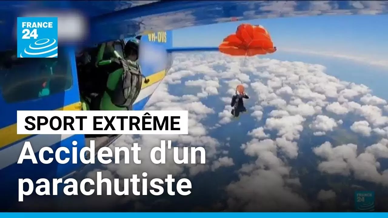 Un parachutiste piégé à 4500 mètres du sol, accroché à l'aile de son avion • FRANCE 24