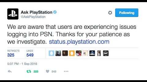 PSN Down September 2016 - PSN Down- PoodleCorp DDOS Attack PSN