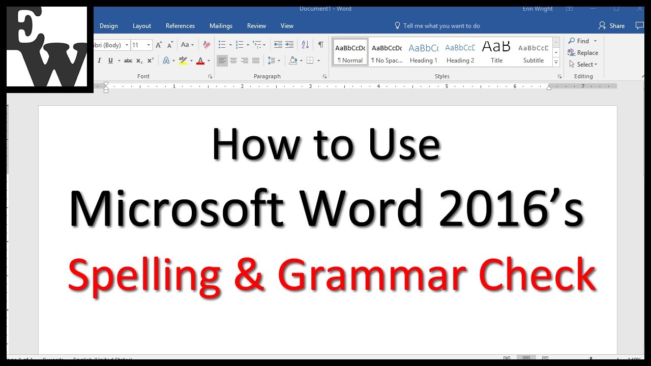 microsoft word 2016 spell check uk english