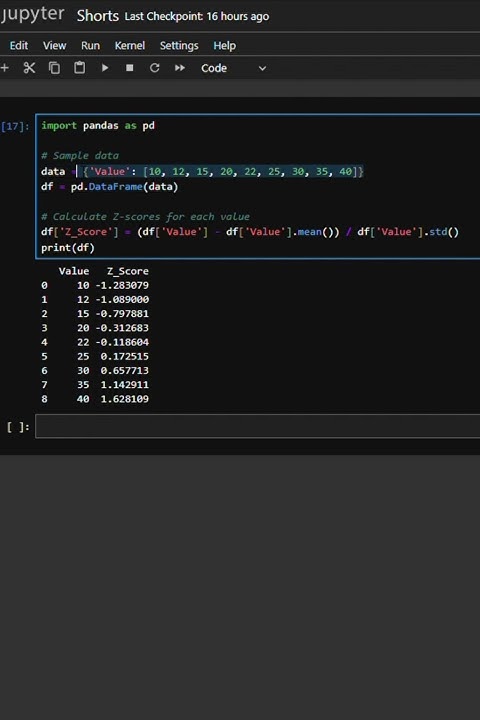 Calculate Z Score in Python with Pandas Quick Analysis - YouTube