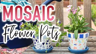 DIY Mosaic Flower Pot Tutorial | How to Grout Mosaic Art